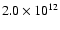 $2.0\times 10^{12}$