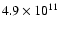 $4.9 \times 10^{11}$