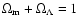 $\Omega_{\rm m} + \Omega_{\Lambda} =1$