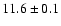 $11.6 \pm 0.1$