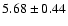 $5.68\pm0.44$