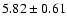$5.82\pm0.61$