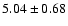 $5.04\pm0.68$