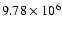$9.78\times 10^6$