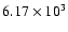 $6.17\times 10^3$