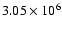 $3.05\times 10^6$