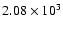 $2.08\times 10^3$