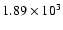 $1.89\times 10^3$