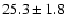 $25.3\pm 1.8$
