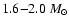 $
1.6{-}2.0~M_{\odot}$