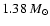 $1.38~
M_\odot$