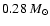 $ 0.28 ~M_\odot$