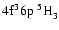 $\rm 4f^36p~^5{\rm H}^{}_{\rm 3}$