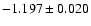 $-1.197\pm 0.020$