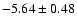 $-5.64\pm 0.48$