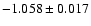 $-1.058\pm 0.017$