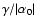 $\gamma /\vert\alpha _0\vert$