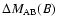 $\Delta M_{{\rm AB}}(B)$