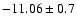 $-11.06\pm0.7$