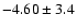 $-4.60\pm3.4$