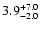$\rm 3.9_{- 2.0 }^{+ 7.0 }$