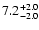 $\rm 7.2_{- 2.0 }^{+ 2.0 }$