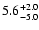 $\rm 5.6_{- 5.0 }^{+ 2.0 }$