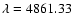 $\lambda = 4861.33$