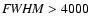 ${\it FWHM} > 4000$