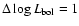 $\Delta \log L_{\rm bol} = 1$