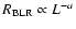 $R_{\rm BLR} \propto
L^{-{a}}$
