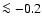 $\la -0.2$