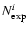 $N_{\rm exp}^{{i}}$
