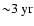 ${\sim}3~{\rm yr}$