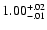 $1.00^{\rm +.02}_{-.01}$