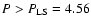 $P>P_{\rm LS}=4.56$