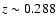 $z\sim0.288$