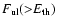 $F_{\rm ul}({>}E_{\rm th})$