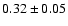 $0.32\pm0.05$