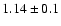 $1.14\pm0.1$