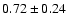 $0.72\pm0.24$