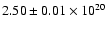 $2.50 \pm 0.01 \times 10^{20}$