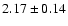 $2.17 \pm0.14$