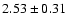 $2.53\pm0.31$