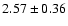 $2.57 \pm 0.36$