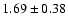 $1.69\pm0.38$