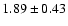 $1.89 \pm 0.43$