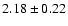 $2.18\pm0.22$