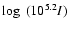 $\log~(10^{5.2}I)$