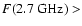 $F(2.7~{\rm GHz}) >$